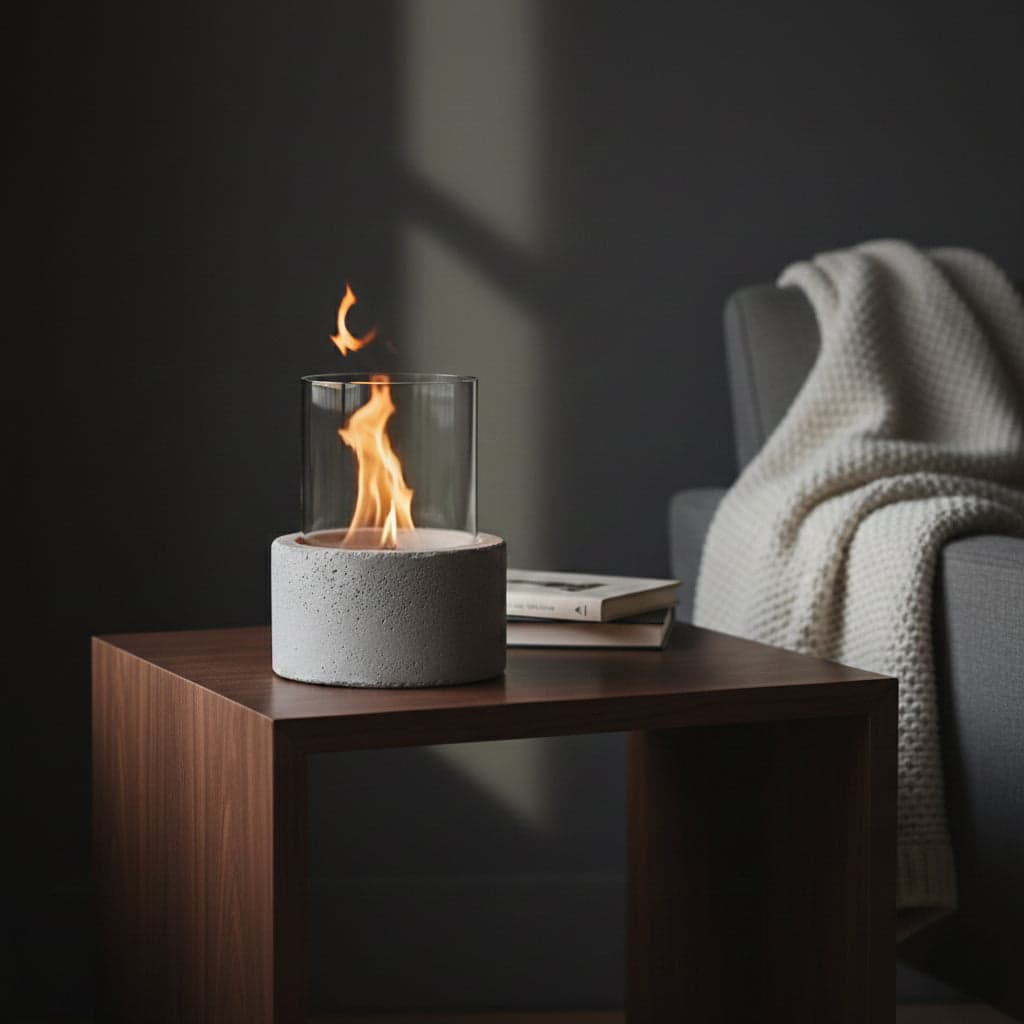 LUME TABLE | Beton Masaüstü Bioethanol Şömine